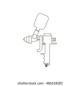 Airbrush vector illustration on the white background. Vector illustration