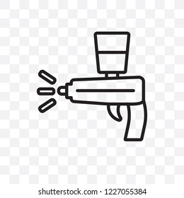 Airbrush vector linear icon isolated on transparent background, Airbrush transparency concept can be used for web and mobile