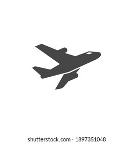 Airbus Flight Icon Black and White Vector Graphic