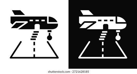 Airbus-Symbol: weißer und schwarzer Hintergrundstil