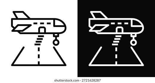 Airbus-Symbol: weißer und schwarzer Hintergrundstil