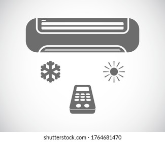 Aircon Concept Icon With Remote