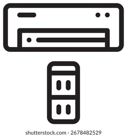 Airconditioner Modern Vector Icon – Minimal Illustration Symbol Template for Web Mobile App UI Design