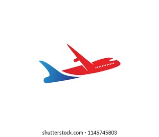 Aircraft, airplane, airline logo or label. Journey, air travel, airliner symbol. Vector illustration