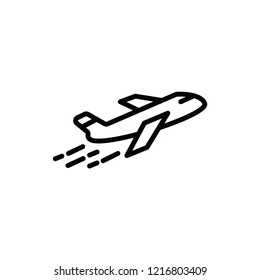 Aircraft, airplane, fly vector icon