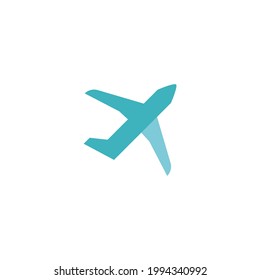 Aircraft, airplane icon in color icon, isolated on white background 