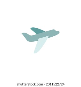 Aircraft, airplane icon in color icon, isolated on white background 