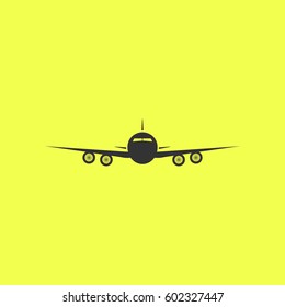 Aircraft or Airplane icon flat. 