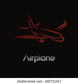 aircraft or airplane icon vector