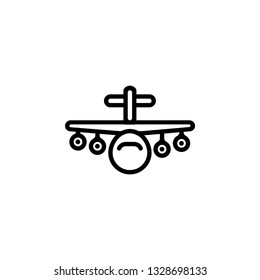 aircraft airplane icon, vector, eps10