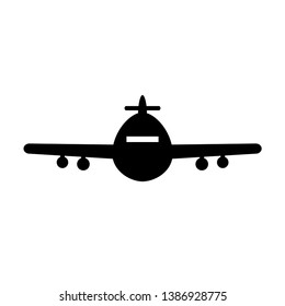 Aircraft or Airplane Icon Vector Silhouette - Vector