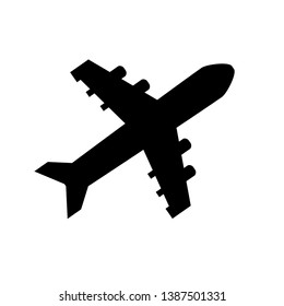 Aircraft or Airplane Icon Vector Silhouette - Vector
