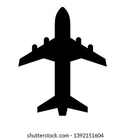 Aircraft or Airplane Icon Vector Silhouette - Vector