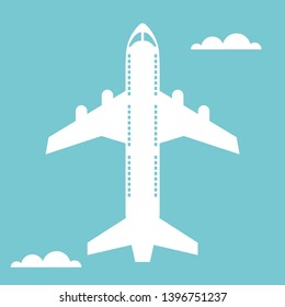 Aircraft or Airplane Icon Vector Silhouette - Vector