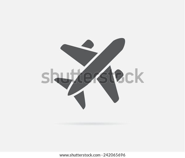 Aircraft or Airplane\
Icon Vector\
Silhouette