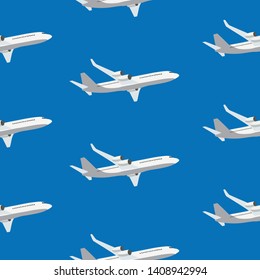 Aircraft, airplane, plane flying vector seamless travel transport background. Vector Illustration EPS10