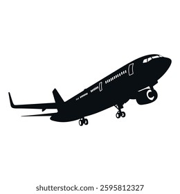 Aircraft or Airplane Silhouette Vector Illustration