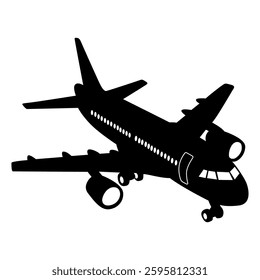 Aircraft or Airplane Silhouette Vector Illustration