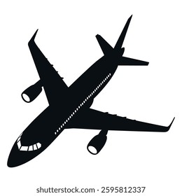 Aircraft or Airplane Silhouette Vector Illustration