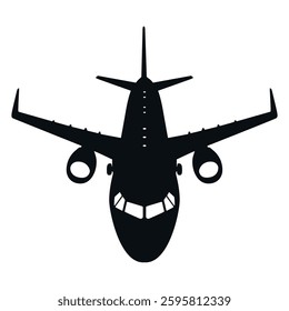 Aircraft or Airplane Silhouette Vector Illustration