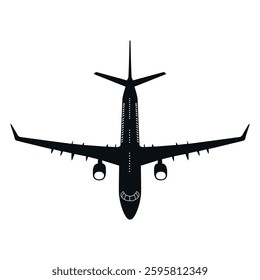 Aircraft or Airplane Silhouette Vector Illustration