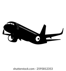 Aircraft or Airplane Silhouette Vector Illustration