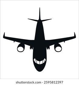 Aircraft or Airplane Silhouette Vector Illustration