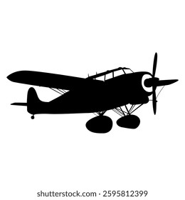 Aircraft or Airplane Silhouette Vector Illustration