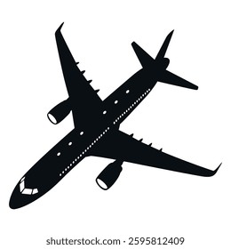 Aircraft or Airplane Silhouette Vector Illustration