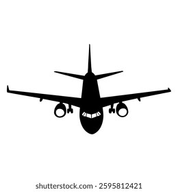 Aircraft or Airplane Silhouette Vector Illustration