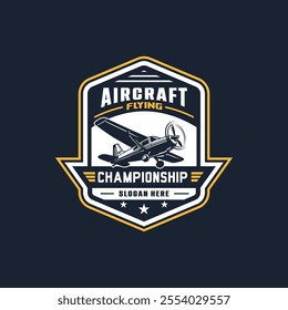 aircraft airplane vector logo illustration