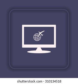 aircraft around the world. icon. vector design