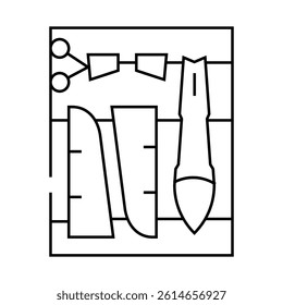 aircraft assembly line icon vector. aircraft assembly sign. isolated contour symbol black illustration