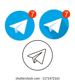 Aircraft blue vector logo   Paper airplane icons.