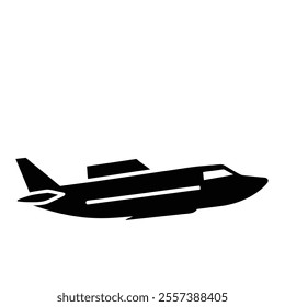 aircraft boats silhouette art illustration on white background