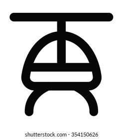 Aircraft Bold Line Vector Icon 