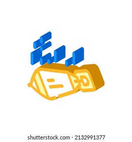 aircraft bomb isometric icon vector. aircraft bomb sign. isolated symbol illustration