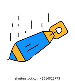 aircraft bomb line icon vector. aircraft bomb sign. isolated symbol illustration