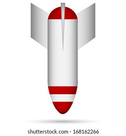 Aircraft bomb on white - vector illustration.