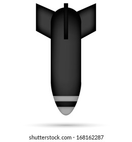 Aircraft bomb on white - vector illustration.