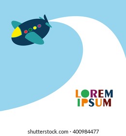 aircraft card. Vector Illustration