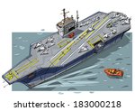 Aircraft carrier - cartoon