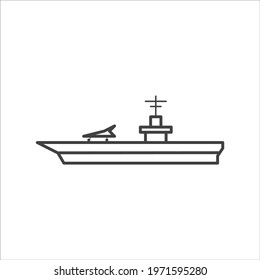 Aircraft carrier with fighter jet