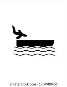 Flugzeugträger-Symbol, Vektorbestes flaches Symbol.