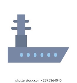 Aircraft Carrier Vector Flat Icon For Personal And Commercial Use.
