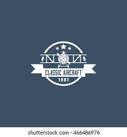 aircraft club vector illustration emblem logo great design icon