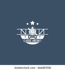 aircraft club vector illustration emblem logo great design icon