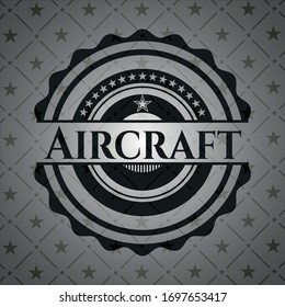 Flugzeugabzeichen, dunkel. Vektorillustration Illustration. Detaillierte Angaben.