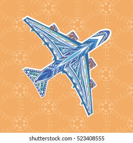 Aircraft, decorative painting