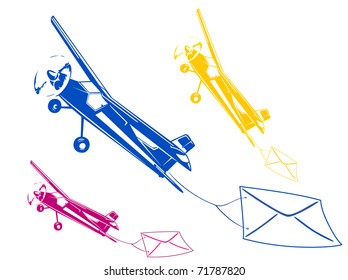 aircraft delivers mail